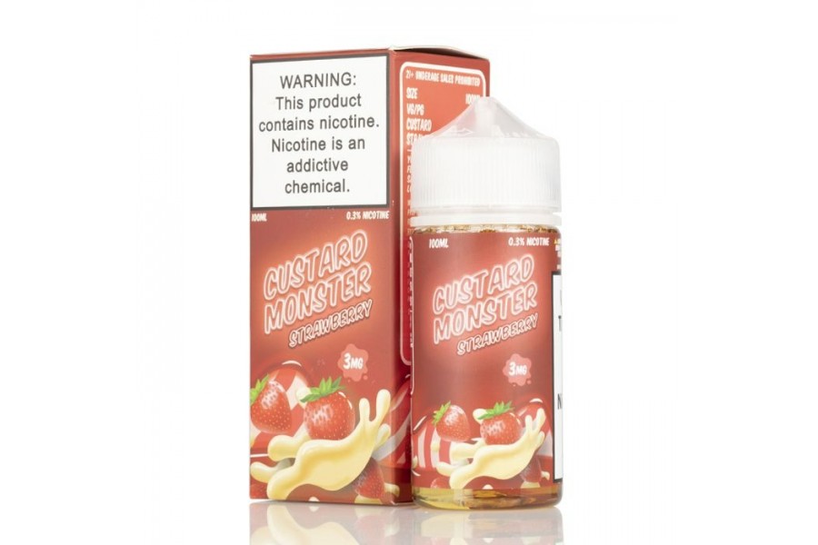 Jam Monster - Custard Monster Strawberry 100ML (Çilek Muhallebi)