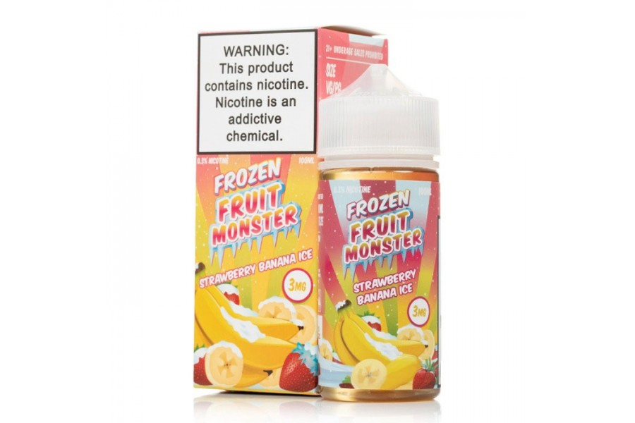 Jam Monster - Frozen Fruit Monster Strawberry Banana ICE 100ML (Çilek Muz Mentol)