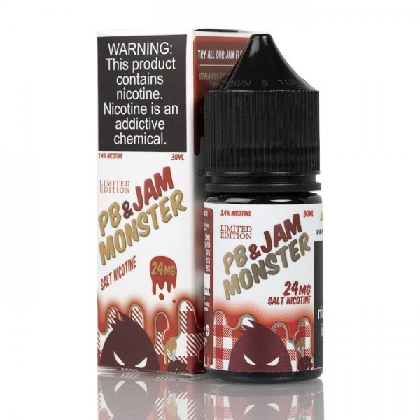 Jam Monster & PB - Strawberry Salt 30ML (Çilek Fıstık Ezmesi)